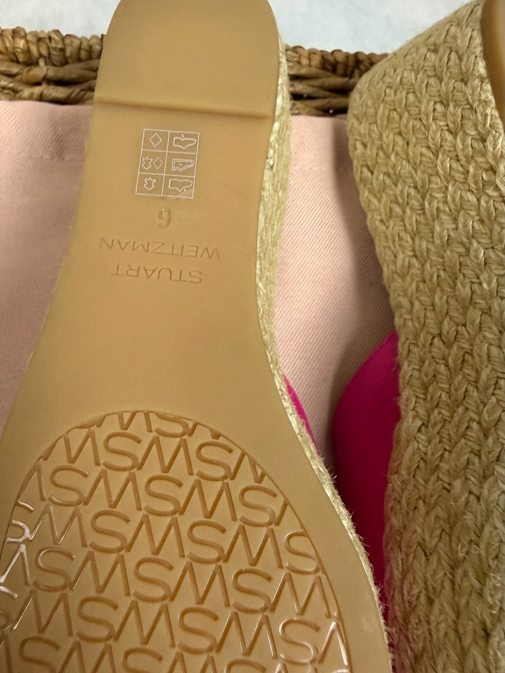 Stuart Weitzman June 75 Wedge Slide Sandals Bundle Black Pink Size 6 New - Picture 11 of 12